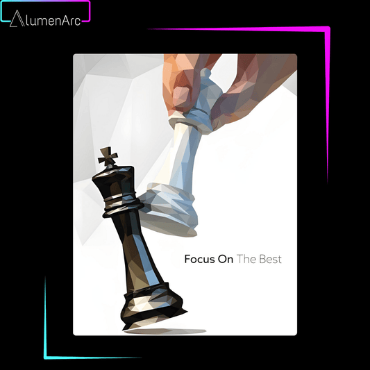 Q053-Focus on the Best Metal Poster by Alumenarc