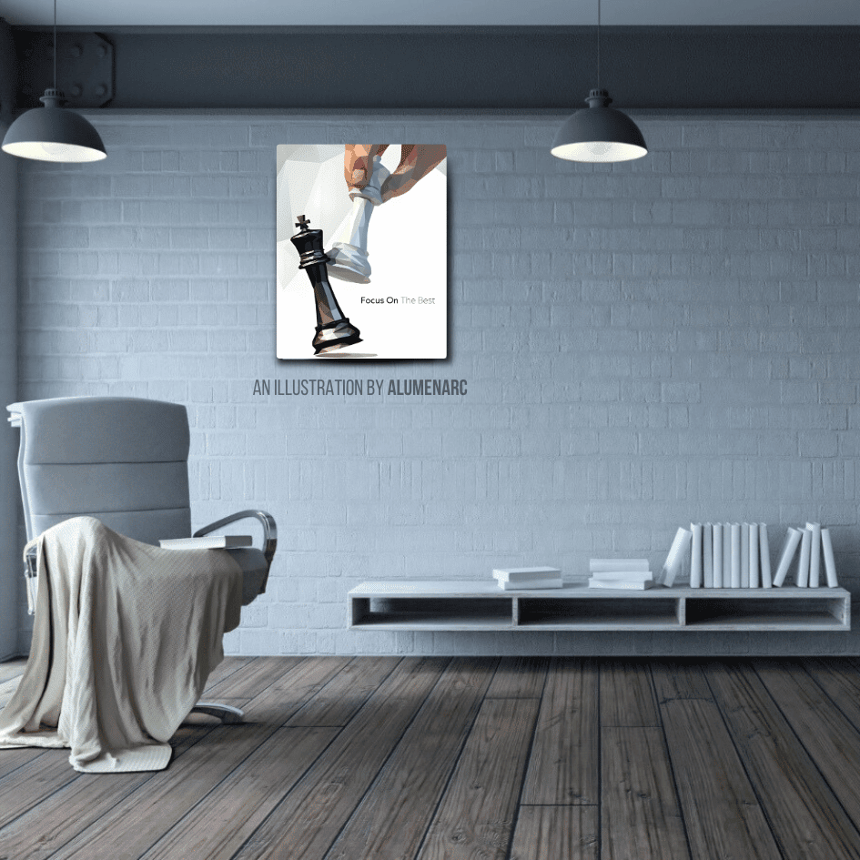 Q053 - Focus on the Best Metal Poster by Alumenarc